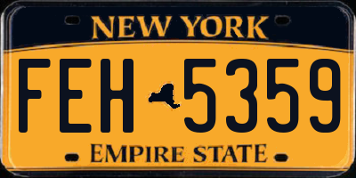 NY license plate FEH5359