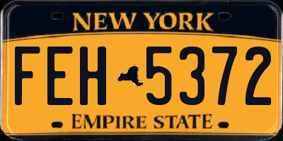 NY license plate FEH5372