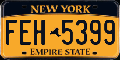 NY license plate FEH5399