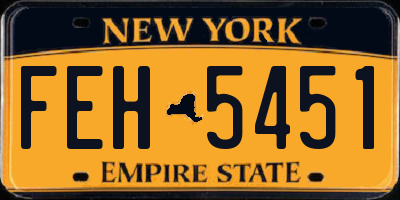 NY license plate FEH5451
