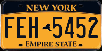 NY license plate FEH5452