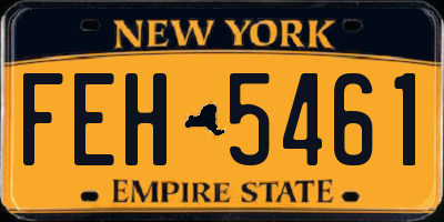 NY license plate FEH5461
