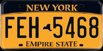 NY license plate FEH5468