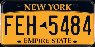 NY license plate FEH5484