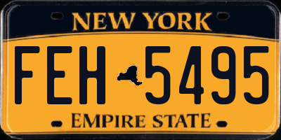 NY license plate FEH5495