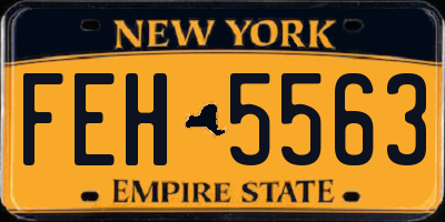 NY license plate FEH5563