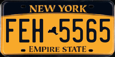 NY license plate FEH5565