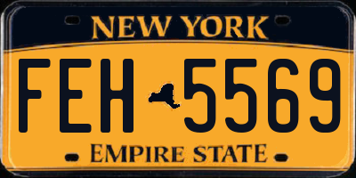 NY license plate FEH5569
