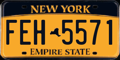 NY license plate FEH5571