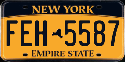 NY license plate FEH5587