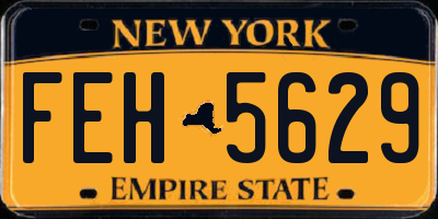 NY license plate FEH5629