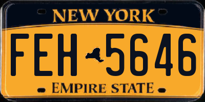 NY license plate FEH5646