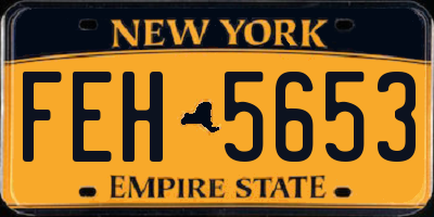 NY license plate FEH5653