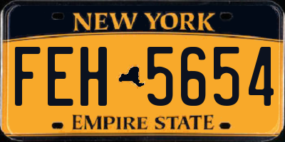 NY license plate FEH5654