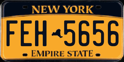 NY license plate FEH5656