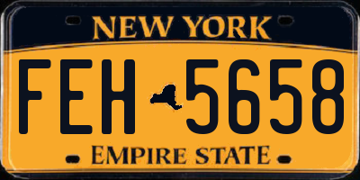 NY license plate FEH5658