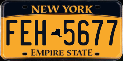 NY license plate FEH5677