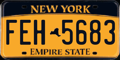 NY license plate FEH5683