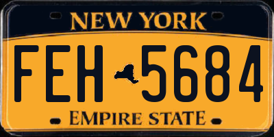 NY license plate FEH5684