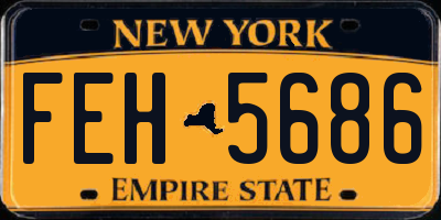 NY license plate FEH5686