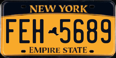 NY license plate FEH5689