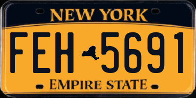 NY license plate FEH5691