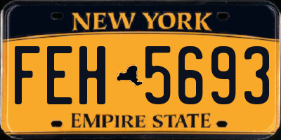 NY license plate FEH5693