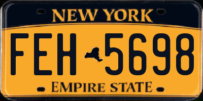 NY license plate FEH5698