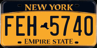 NY license plate FEH5740