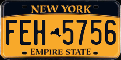 NY license plate FEH5756