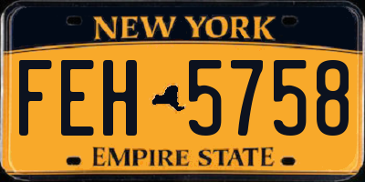 NY license plate FEH5758