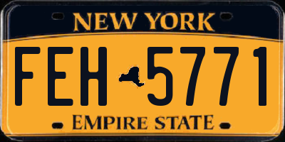 NY license plate FEH5771