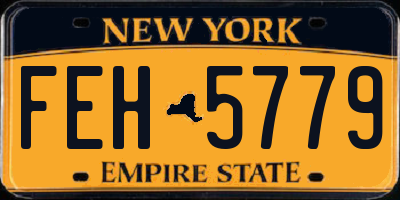 NY license plate FEH5779