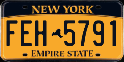NY license plate FEH5791