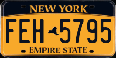 NY license plate FEH5795