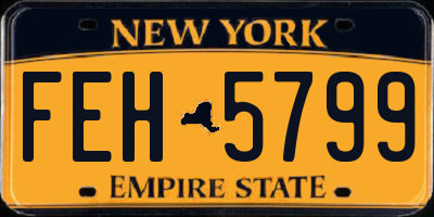 NY license plate FEH5799