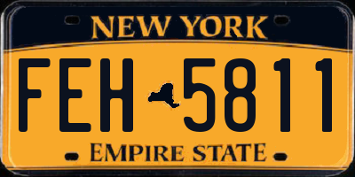 NY license plate FEH5811