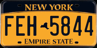 NY license plate FEH5844