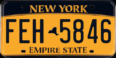 NY license plate FEH5846