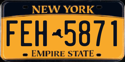 NY license plate FEH5871