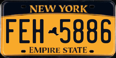 NY license plate FEH5886