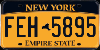 NY license plate FEH5895