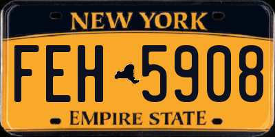 NY license plate FEH5908