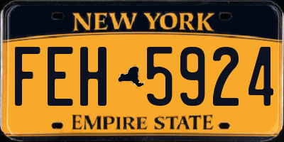 NY license plate FEH5924