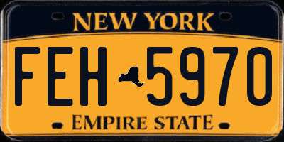 NY license plate FEH5970