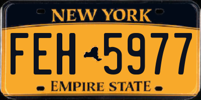 NY license plate FEH5977