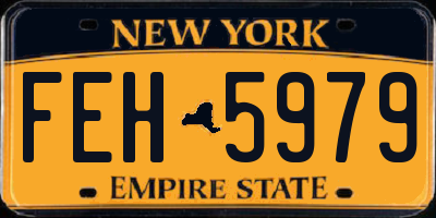 NY license plate FEH5979