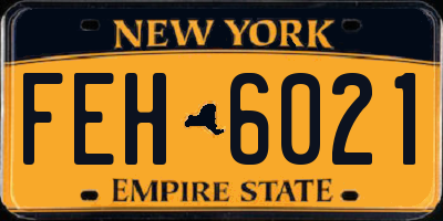 NY license plate FEH6021