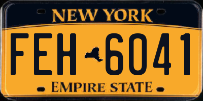NY license plate FEH6041