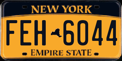 NY license plate FEH6044